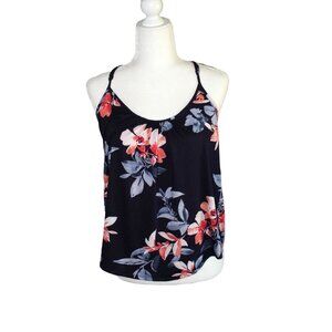 Linea Donatella Light Weight Floral Tank Top-Blue-Size Small-NWT